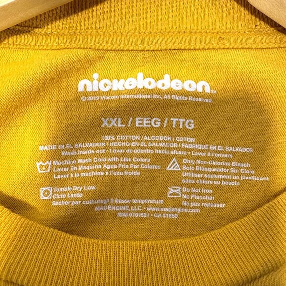 Nickelodeon Long-Sleeve Adult Graphic Tee Rugrats Yellow Size XXL Ren & Stimpy - Picture 4 of 6